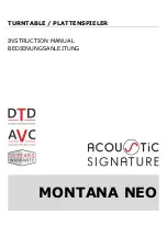 Preview for 1 page of Acoustic Signature MONTANA Neo Instruction Manual