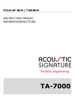 Предварительный просмотр 1 страницы Acoustic Signature TA-7000 Instruction Manual