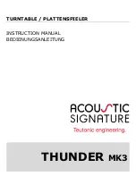 Acoustic Signature THUNDER MK3 Instruction Manual preview