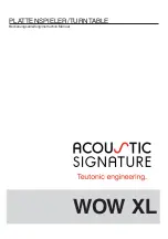 Preview for 1 page of Acoustic Signature WOW XL Instruction Manual