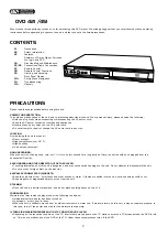 Preview for 1 page of ACOUSTIC SOLUTIONS DVD 421 Manual