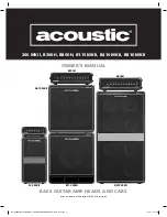 Предварительный просмотр 1 страницы Acoustic 260 MKII Owner'S Manual