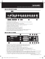 Предварительный просмотр 5 страницы Acoustic 260 MKII Owner'S Manual