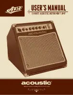 Предварительный просмотр 1 страницы Acoustic A15V User Manual