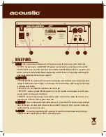 Preview for 8 page of Acoustic A40 User Manual