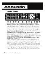 Предварительный просмотр 4 страницы Acoustic AG60 User Manual