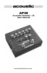 Acoustic APDI User Manual preview