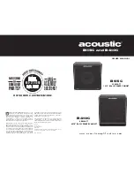 Acoustic B115C Owner'S Manual preview