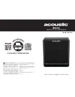 Preview for 1 page of Acoustic B410C Owner'S Manual