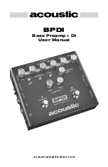 Acoustic BPDI User Manual preview