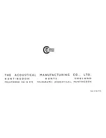 Acoustical Manufacturing Co. FM1 Manual preview