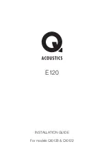 Acoustics E120 Installation Manual предпросмотр