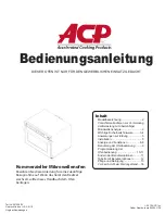 Preview for 36 page of ACP AMSO Series Owner'S Manual