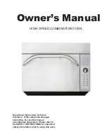 Preview for 1 page of ACP High Speed Combination Oven Owner'S Manual