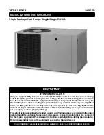 Preview for 1 page of ACPro 024K Series Installation Instructions Manual