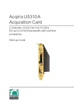 Acqiris U5310A Startup Manual предпросмотр