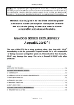 Preview for 20 page of Acqua Brevetti MiniDOS Use And Maintenance Instruction Manual