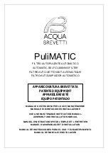 Preview for 1 page of Acqua Brevetti PuliMATIC Use And Maintenance Instruction Manual