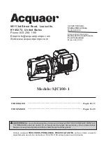 Preview for 11 page of Acquaer SJC100-1 Owner'S Manual