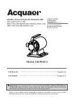 Предварительный просмотр 7 страницы Acquaer TRP010-2 Owner'S Manual