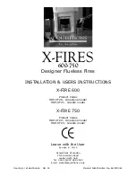 Acquisitions X-FIRES 600 Installation & User'S Instructions preview