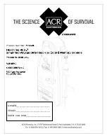 Preview for 1 page of ACR Electronics FFMC - REV C Manual