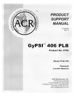 Предварительный просмотр 1 страницы ACR Electronics GYPSI 406 PLB Product Support Manual