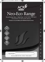 Preview for 1 page of ACR STOVES Neo 1C-ECO Technical Manual