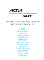 Предварительный просмотр 1 страницы ACRA-CUT 200-141 Instructions For Use Manual