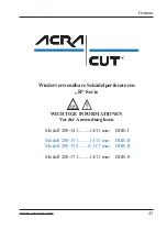 Preview for 46 page of ACRA-CUT 200-141 Instructions For Use Manual