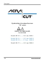 Preview for 101 page of ACRA-CUT 200-141 Instructions For Use Manual