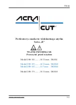 Preview for 112 page of ACRA-CUT 200-141 Instructions For Use Manual