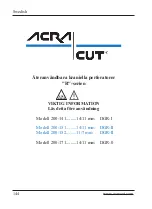 Preview for 145 page of ACRA-CUT 200-141 Instructions For Use Manual