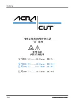 Preview for 167 page of ACRA-CUT 200-141 Instructions For Use Manual