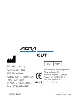 Preview for 178 page of ACRA-CUT 200-141 Instructions For Use Manual