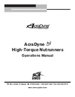 Предварительный просмотр 1 страницы AcraDyne HT series Operation Manual