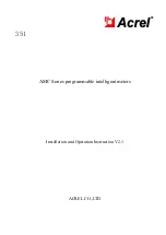 Preview for 1 page of Acrel AMC 48L-AV3 Installation And Operation Instruction Manual