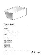 Предварительный просмотр 1 страницы ACRITEC Alcove Bath Installation Manual