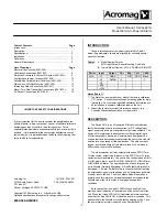 Preview for 1 page of Acromag 461A Series User Manual