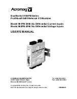 Preview for 1 page of Acromag 961PB-2006 User Manual