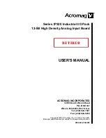 Acromag IP320 Series User Manual preview