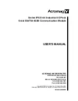 Preview for 1 page of Acromag IP521-64 Series User Manual