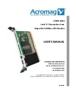 Preview for 1 page of Acromag XVME-6500 User Manual