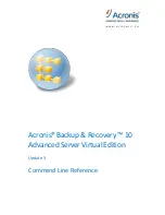 Preview for 1 page of ACRONIS BACKUP AND RECOVERY 10 ADVANCED SERVER VIRTUAL EDITION - COMMAND LINE REFERENCE UPDATE 3 Cli Reference Manual