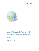 Preview for 1 page of ACRONIS BACKUP AND RECOVERY 10 ADVANCED SERVER VIRTUAL EDITION - INSTALLATION UPDATE 3 User Manual