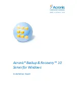 ACRONIS BACKUP AND RECOVERY 10 SERVER FOR LINUX - Installation Manual preview