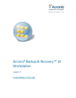 ACRONIS BACKUP AND RECOVERY 10 WORKSTATION - INSTALLATION UPDATE 3 Installation Manual preview