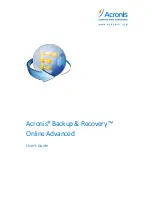 ACRONIS Backup & Recovery Online Advanced User Manual preview