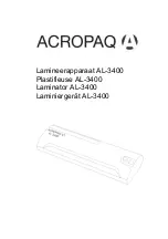 Предварительный просмотр 1 страницы acropaq AL-3400 Instructions Manual