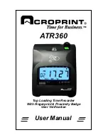 Предварительный просмотр 1 страницы Acroprint ATR360 User Manual